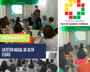Equipe passa por treinamento sobre Cateter Nasal de Alto Fluxo