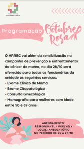 HRRBC lança campanha de prevenção para colaboradoras