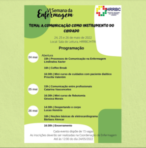HRRBC promove sua Semana da Enfermagem