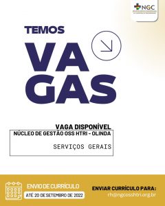 NGC abre vaga para serviços gerais
