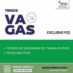 HTRI oferece vaga exclusiva para PCD