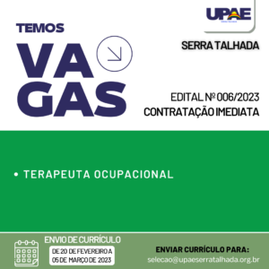 Edital Terapeuta Ocupacional