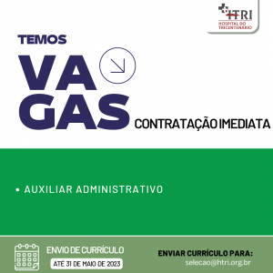 HTRI abre vaga para Auxiliar Administrativo