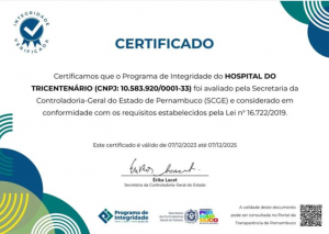 Programa de Integridade do HTRI ganha certificado de conformidade