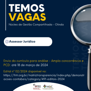 NGC abre edital para Assessor Jurídico