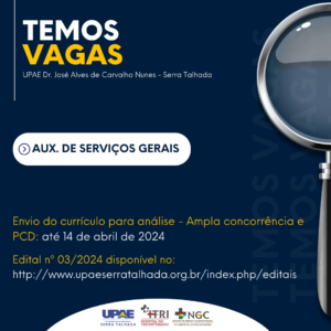 UPAE disponibiliza novo edital. Confira!