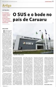 Hospital Mestre Vitalino é destaque em artigo do Jornal do Commercio